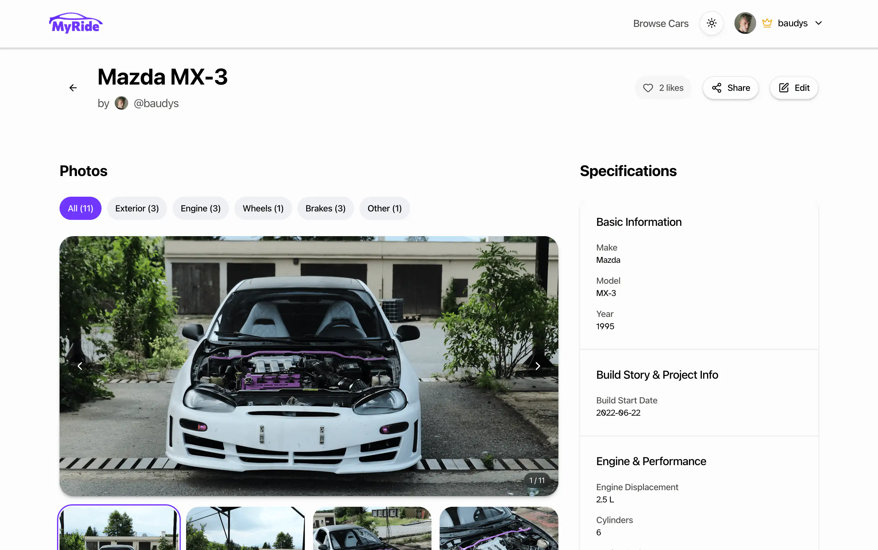 My Ride showcase screenshot